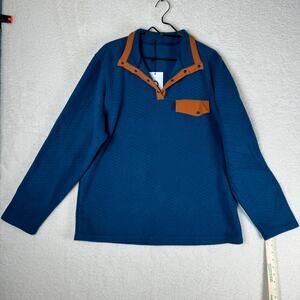 Zyia Wicked Teal Quilted Pocket Pullover XXXL Fleece Bonfire Fall Activewear